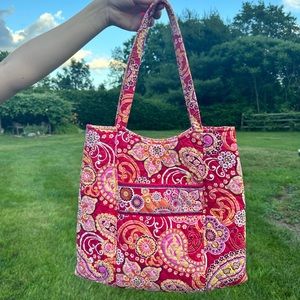Vera Bradley pink and orange shoulder bag